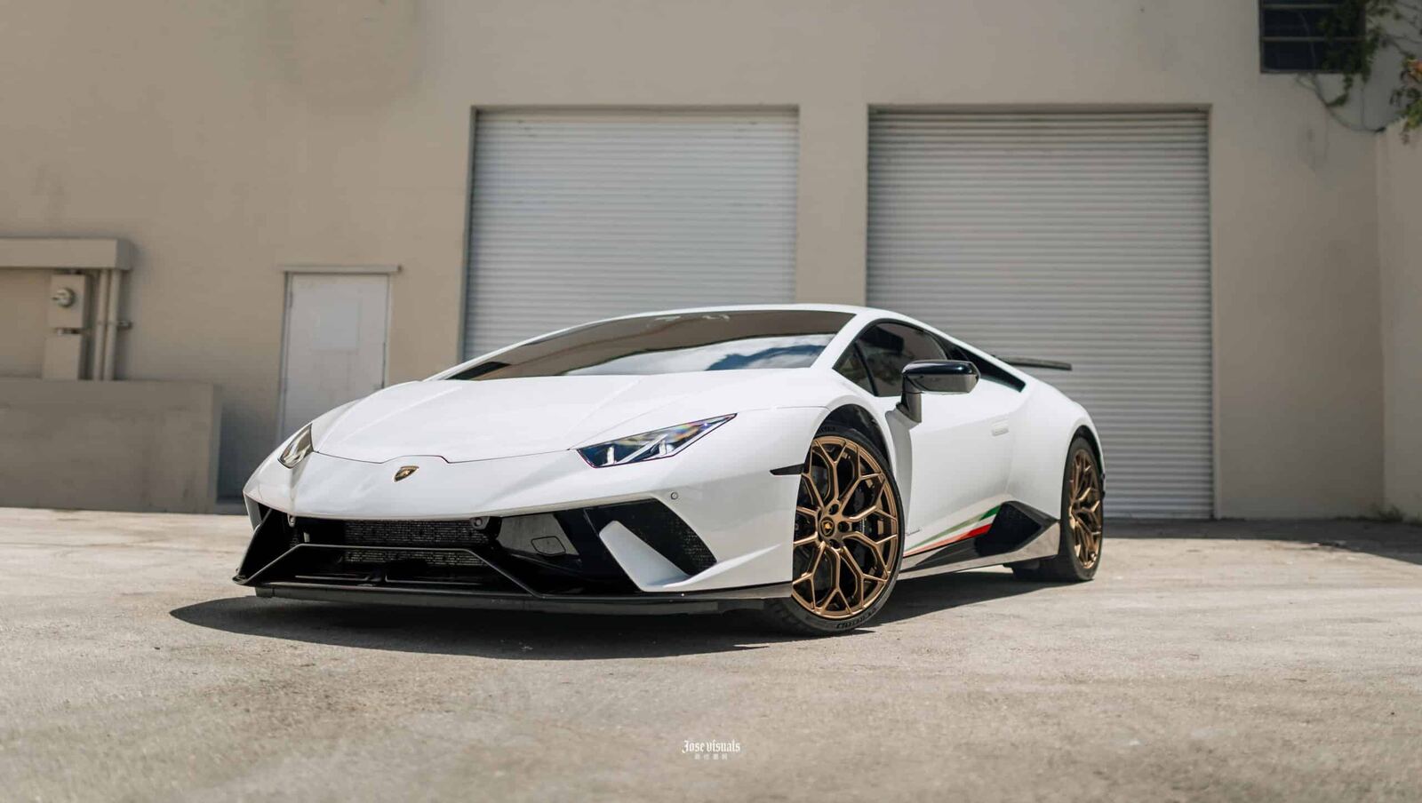 White Lamborghini with fresh window tint